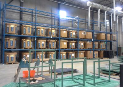 Single Selective Redirack pallet racking installed for Teknaform in Bolton, Ontario Canada.