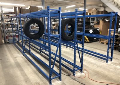 Single Selective Tire Rack designed with Redirack pallet racking