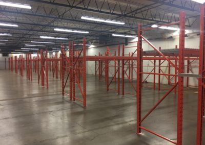 8 foot tall single selective redirack pallet rack system located