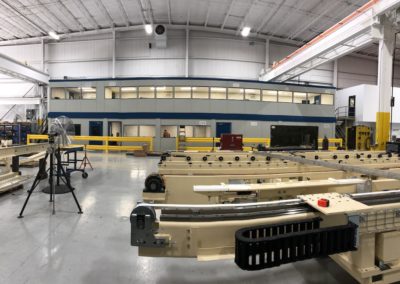 Zoomed out panorama image of two-tier modular office structure at Gyptech in Oakville