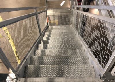Galvanized Staircase with Aluminum flooring