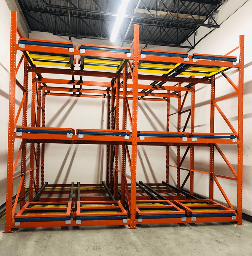 pushback pallet racking