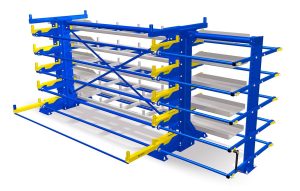 Double Sided Roll Out Cantilever Racking