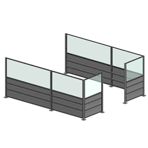 Sheet Metal Partition with Lexan