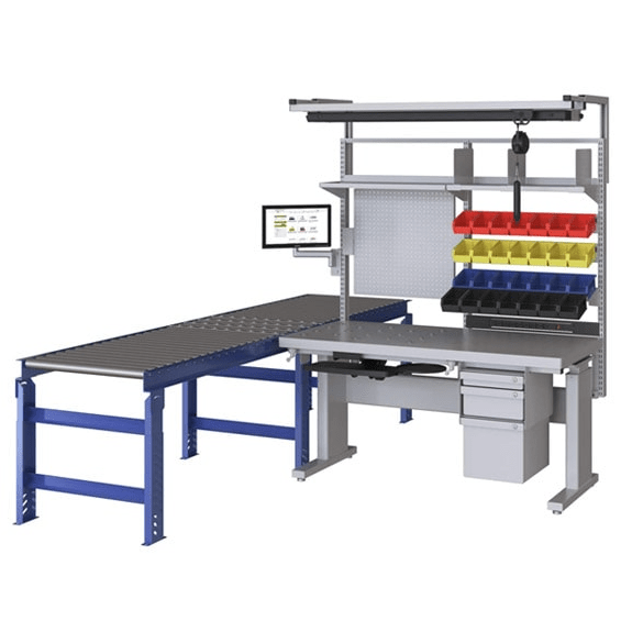 Manual Height Adjustable Workbench Conveyor