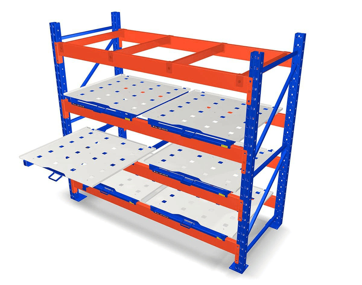 roll-out-racks-mounted-open Roll Out Pallet - Rack Mounted