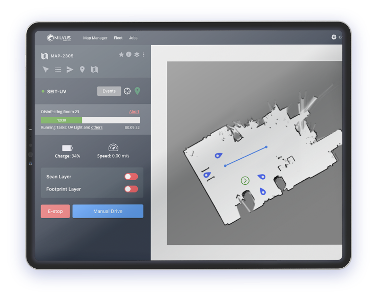 Autonomous Mobile Robots programable user interface